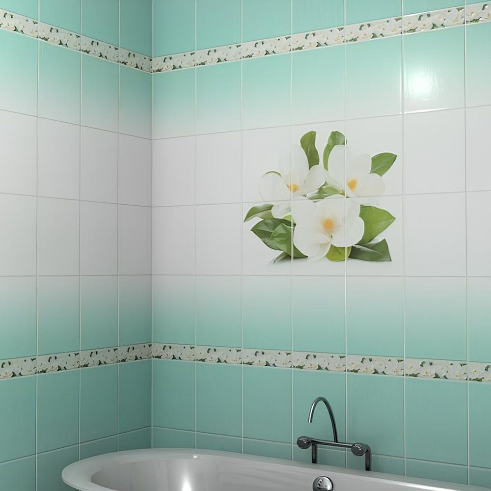 Комплект панелей ПВХ Мишель мята 2700х750 мм 3 шт