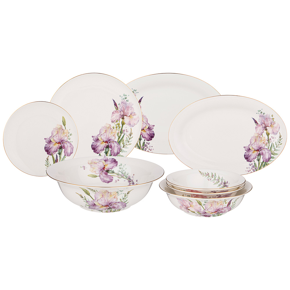 Cервиз cтоловый Lefard Irises на 6 персон 23 предмета фарфор