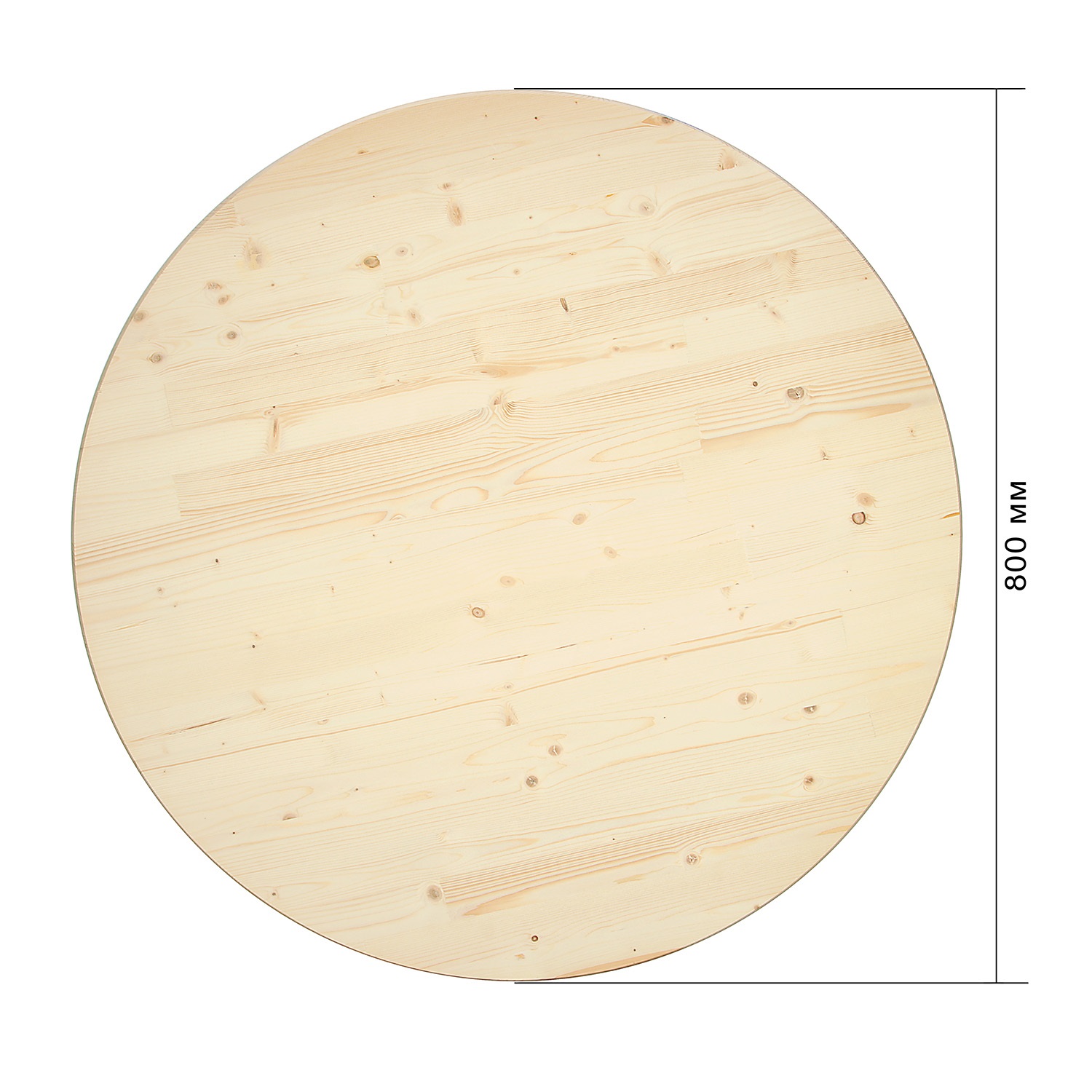Столешница 28 мм d800 мм круглая деревянная