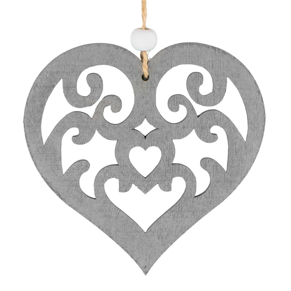 Украшение новогоднее Сердце L10 W0,1 H10 см 3 вида