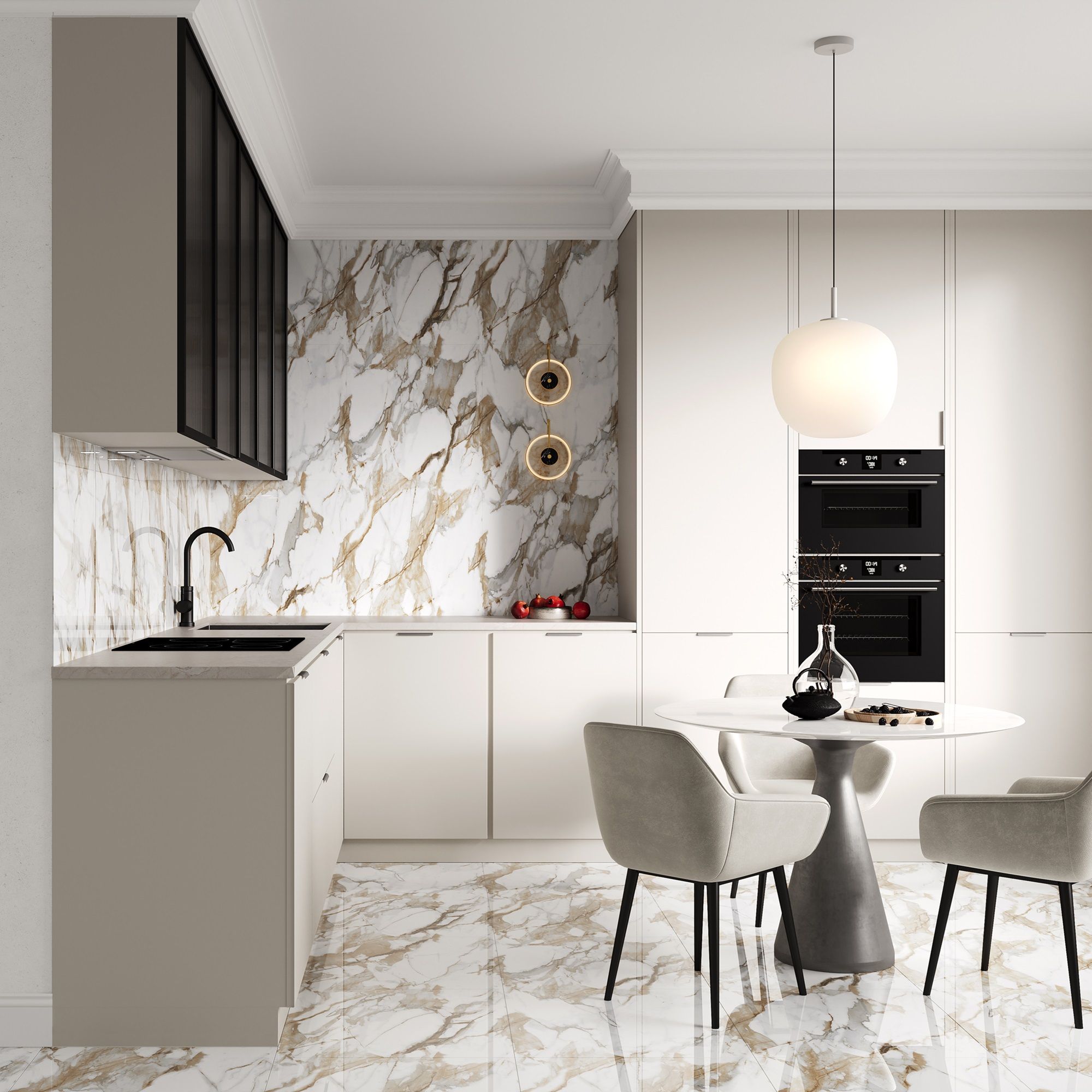 Керамогранит Ceradim Calacatta Fairy Gold 60х60 см бежевый полированный 1,44 м2