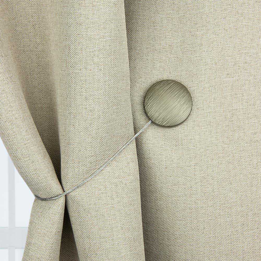 Клипса с магнитом круг 45 мм на тросе Браш №19 темный сатин матовый