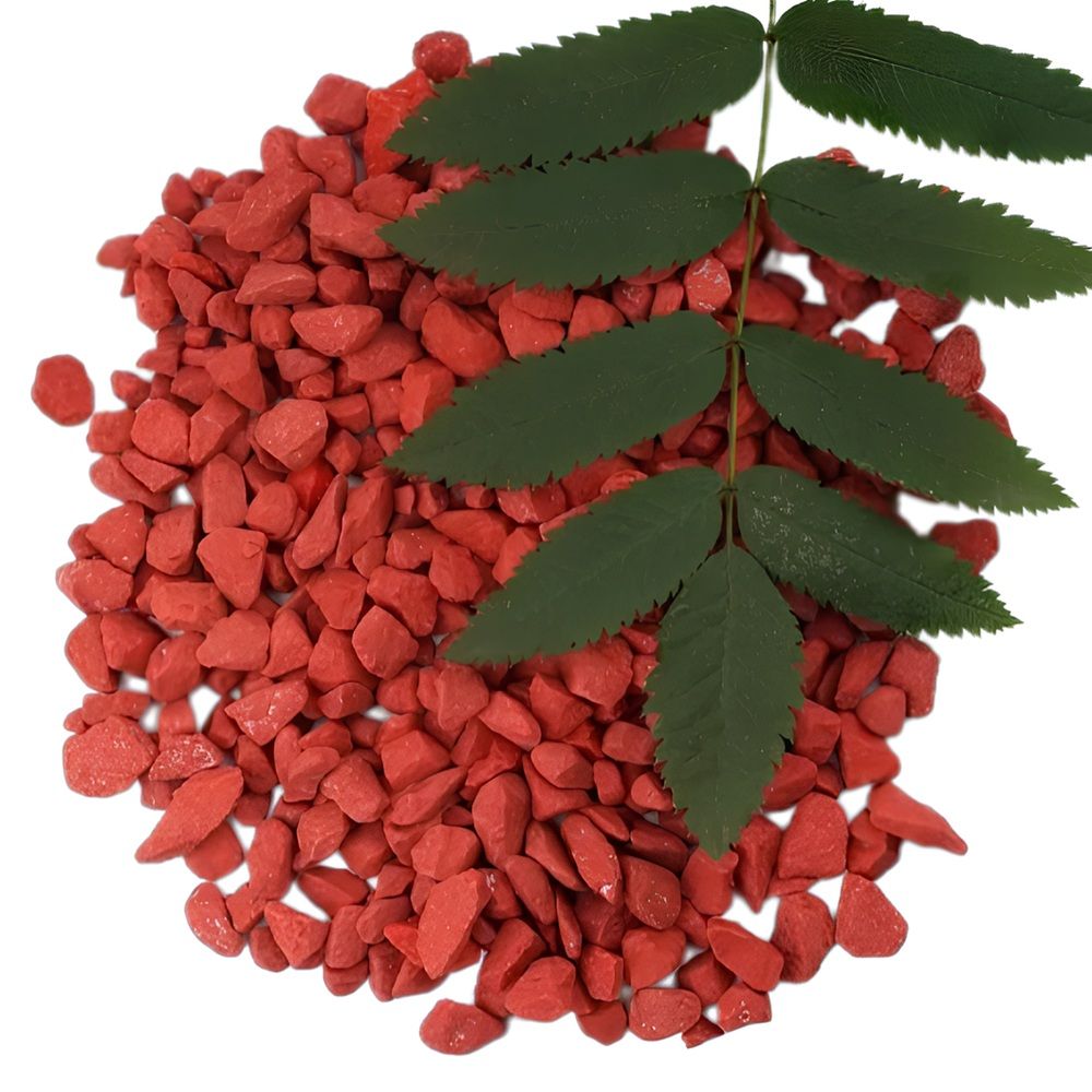 Крошка мраморная красная 10 кг фракция 5-10 мм