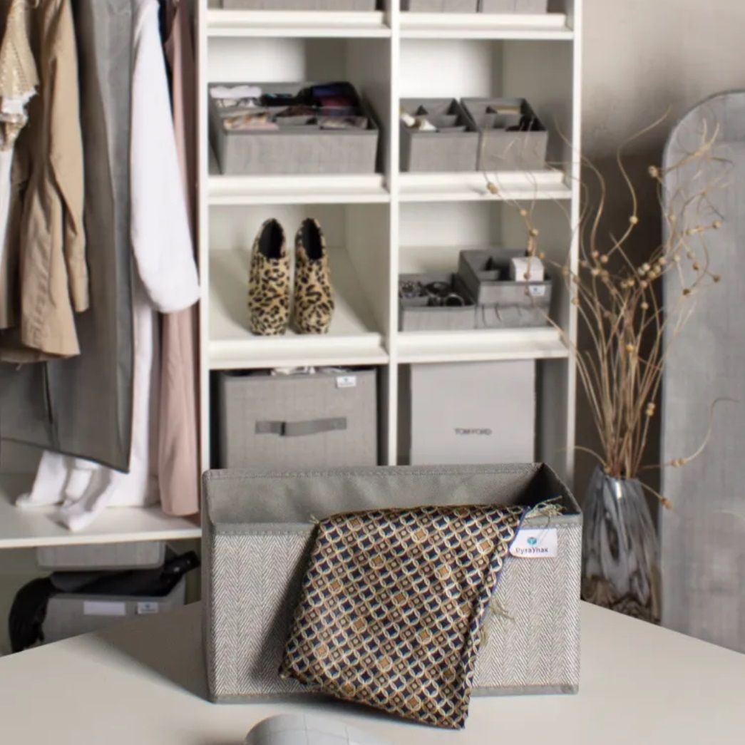 Коробка для хранения Серый 30х15х15 см без крышки