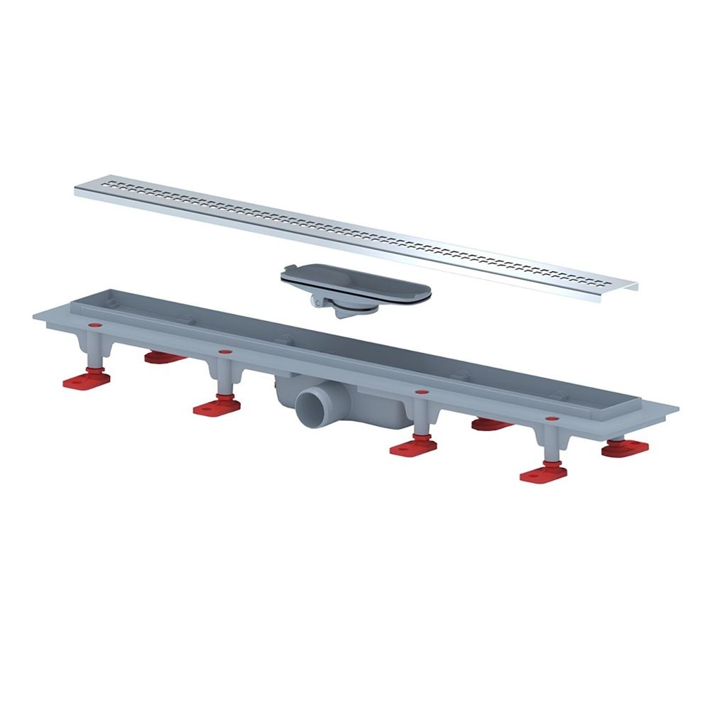 Трап линейный гориз спуск 40 мм 450х62 мм нерж Риф АНИпласт TL1245G