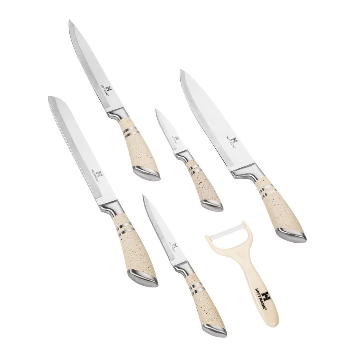 Набор ножей 7 предметов бежевых НМ 6631