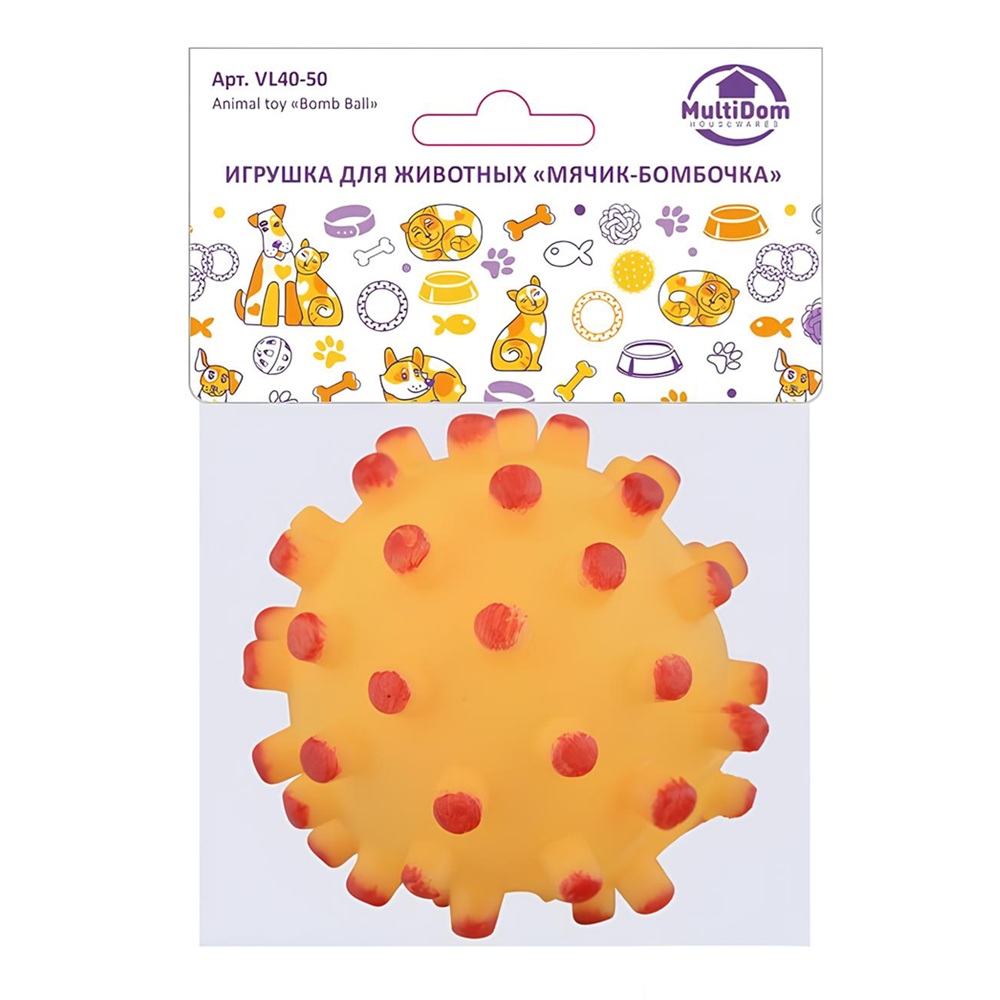 Игрушка для животных Мячик-бомбочка 6,5 см VL40-50