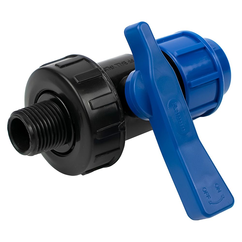 Кран шаровой ПЭ 20 мм x 1/2" НР