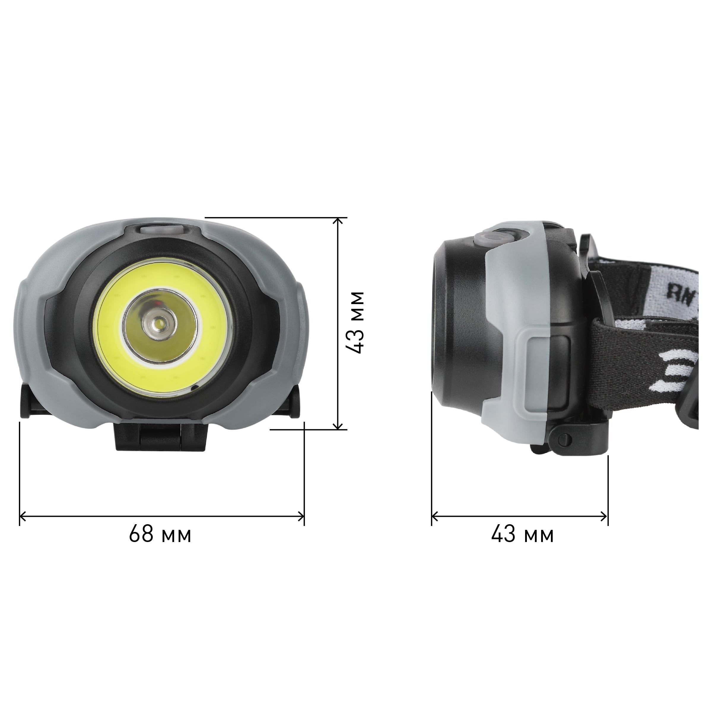 Фонарь налобный LED Эра Криптон GB-710 310 Лм 3хААА IP40 3 режима