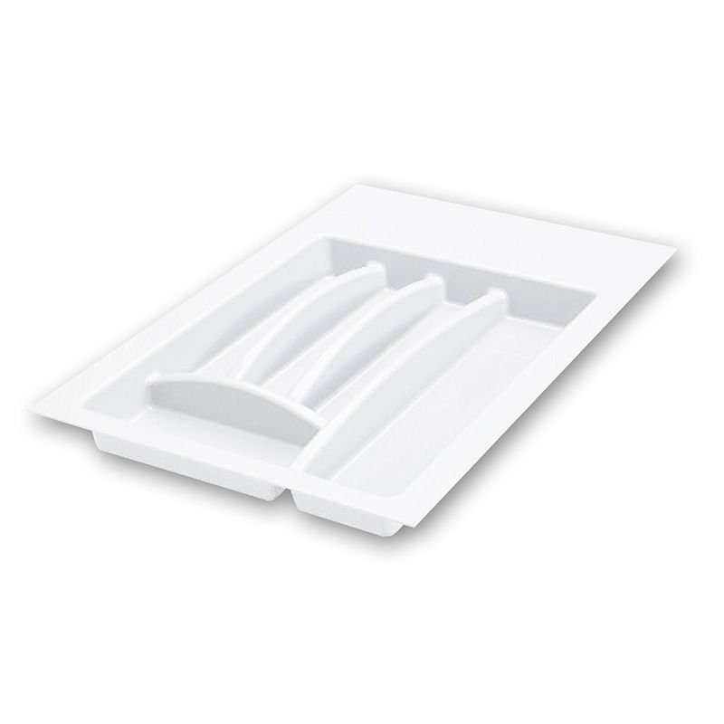 Лоток для столовых приборов 400-450 мм белый пластик