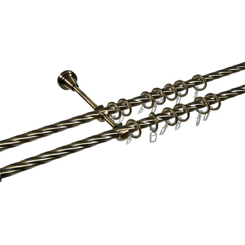 КАРНИЗ витой 16мм DIY в коробе, Двойной, откр. кр-н (101) Золото антик 1.8