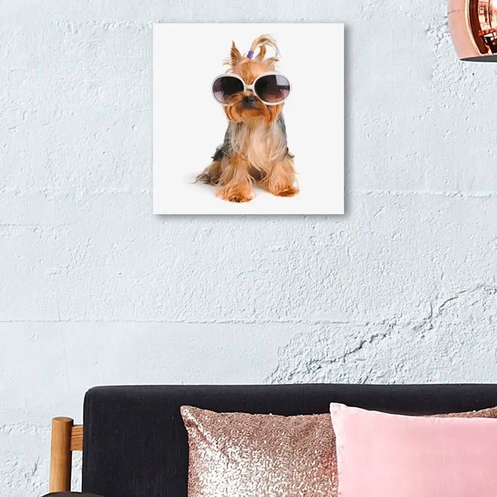 Картина-холст Декоретто Art Йорк в очках 30x30 cм CV 1358