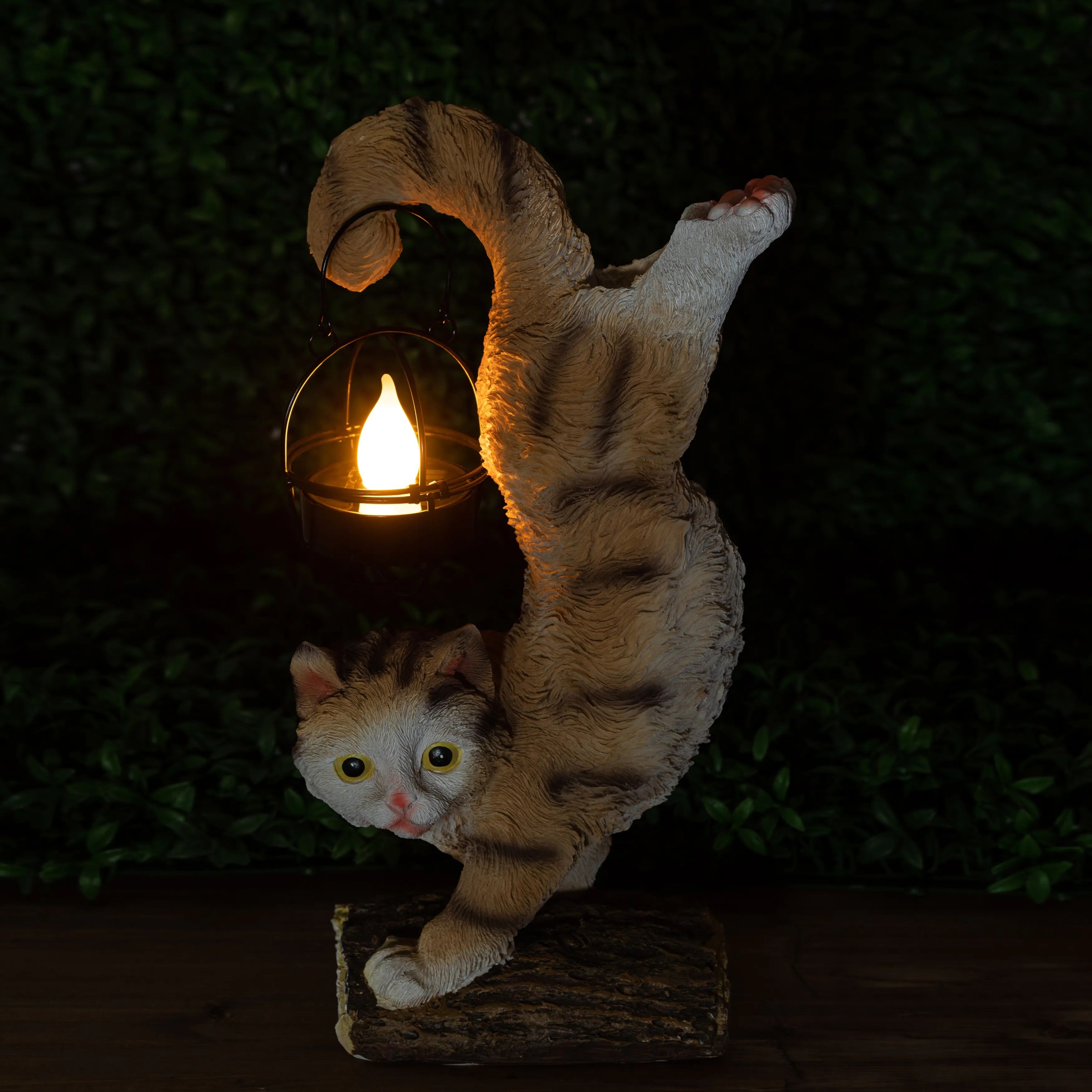 Фигура садовая Кот Акробат 37 см ЭРА ERASF22-01 светильник на солнечных батареях