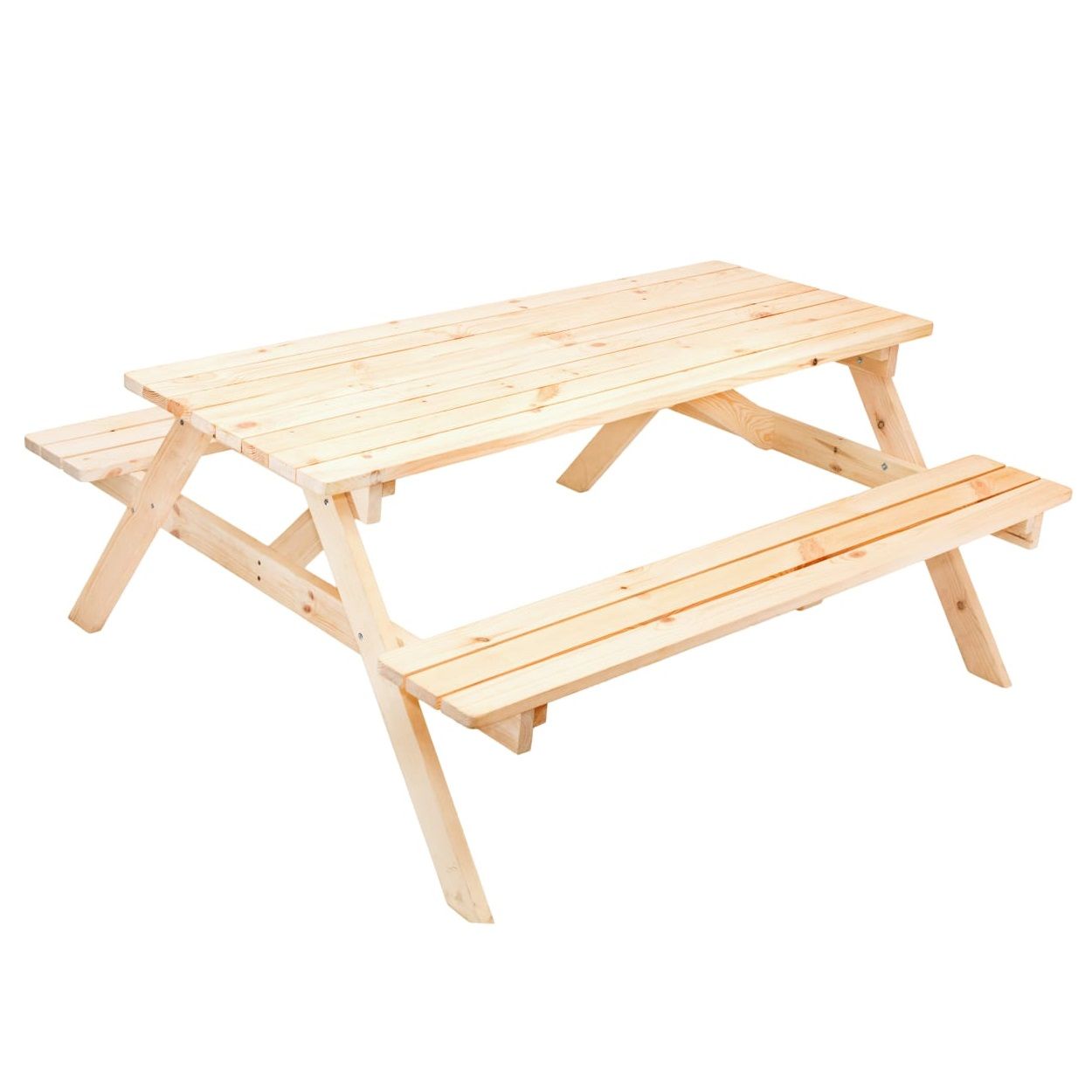 Комплект мебели складной дерево Пикник (стол, 2 лавки)