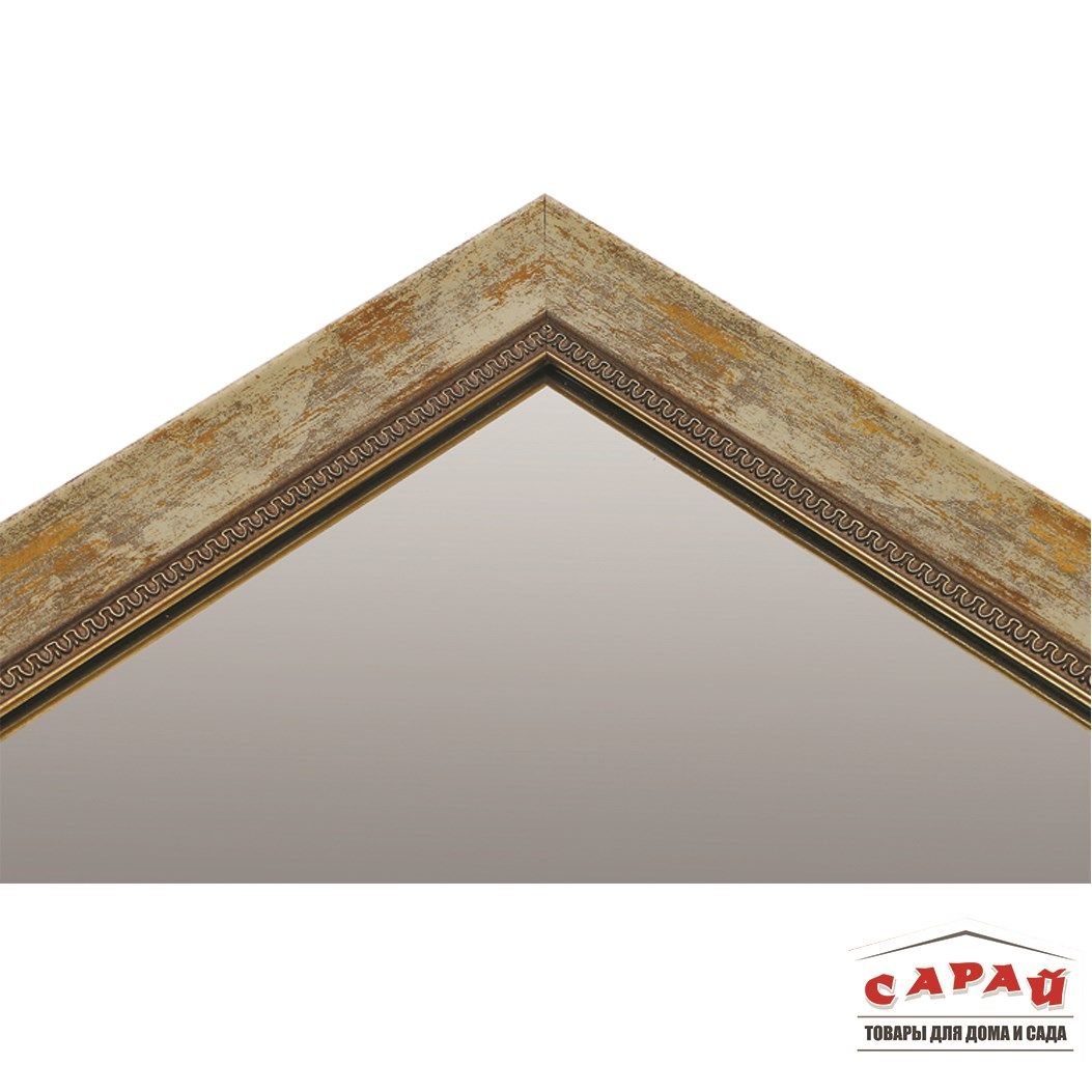 Зеркало Паула белое золото 600*740 мм