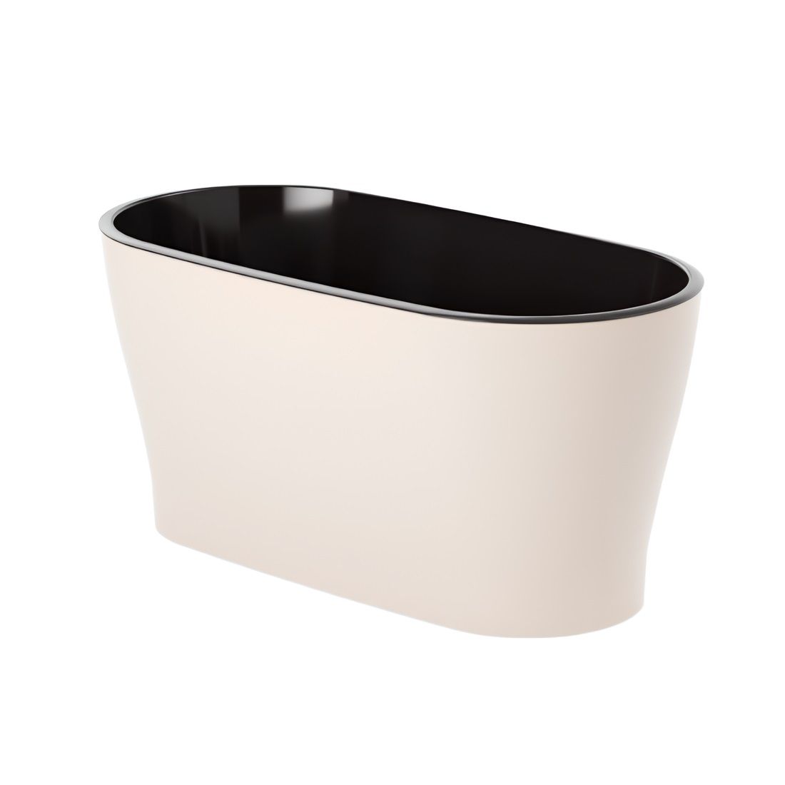 Горшок цветочный Лея бежевый 4 л овальный двойной с автополивом