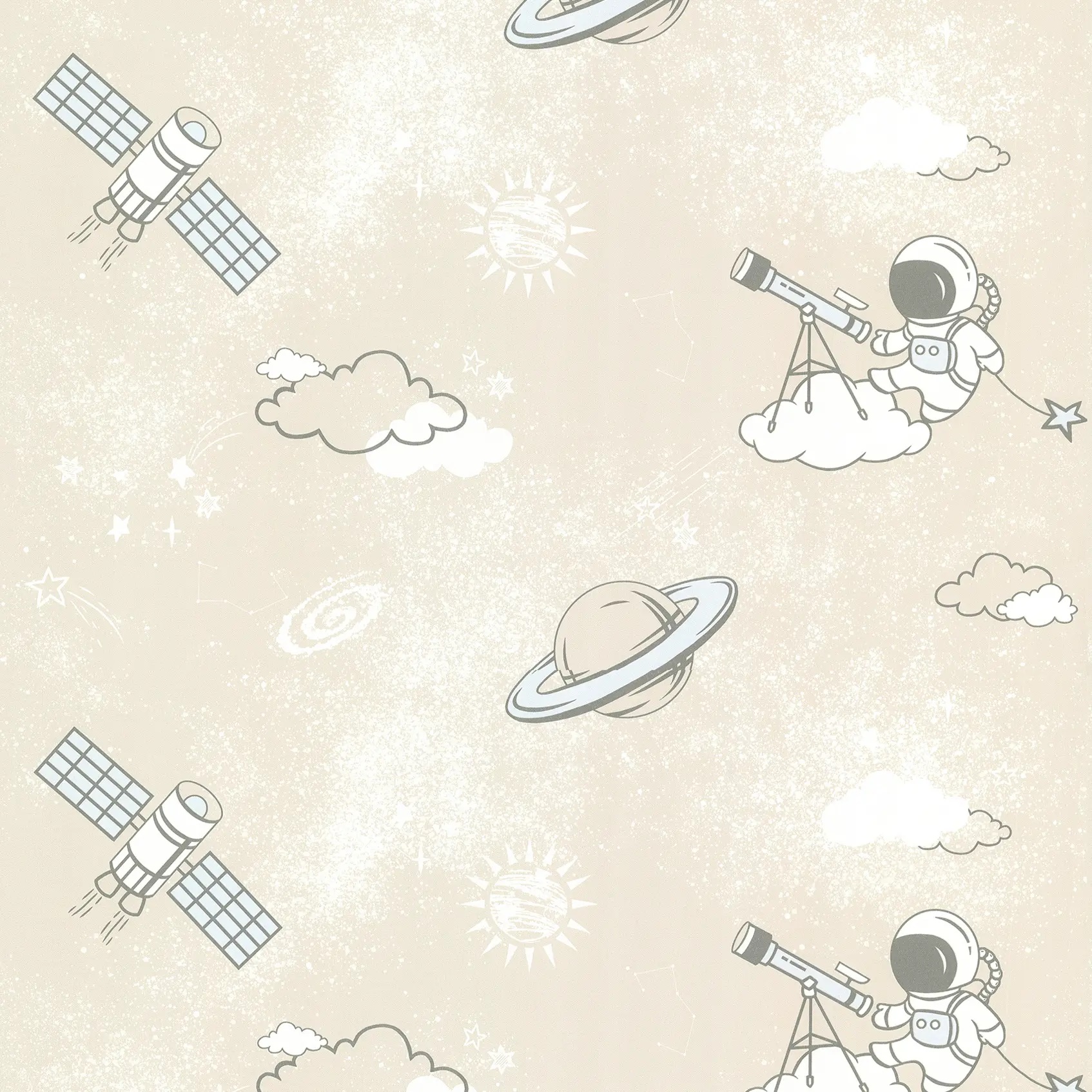 Обои Аспект Космолэнд 75338-22 бежевые детские 1,06х10,05 м