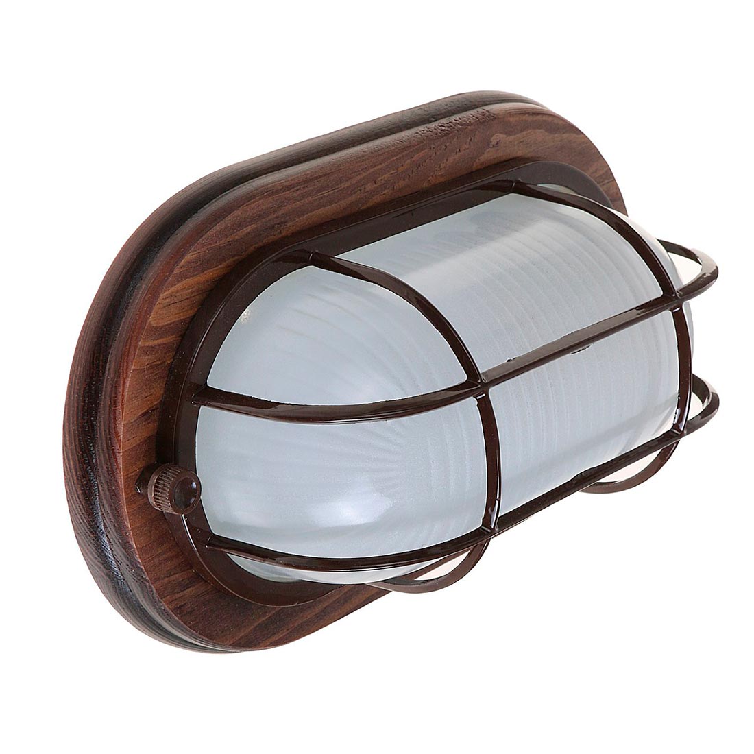 Светильник для бани Termo 60 21 16 овал с решеткой, венге IP54 60Вт 1хЕ27