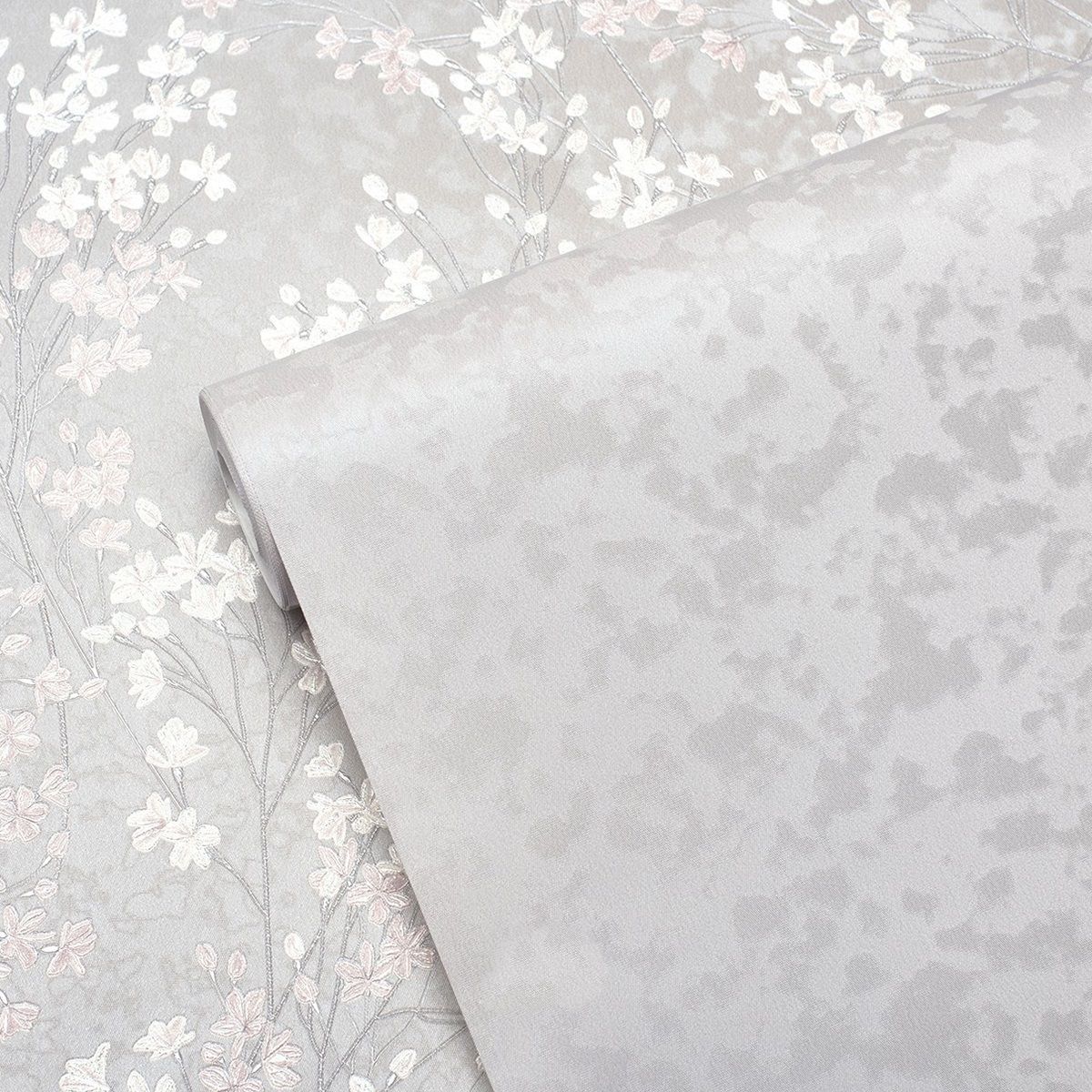 Обои 98935 Ateliero 1,06х10 м Cherry фон серый