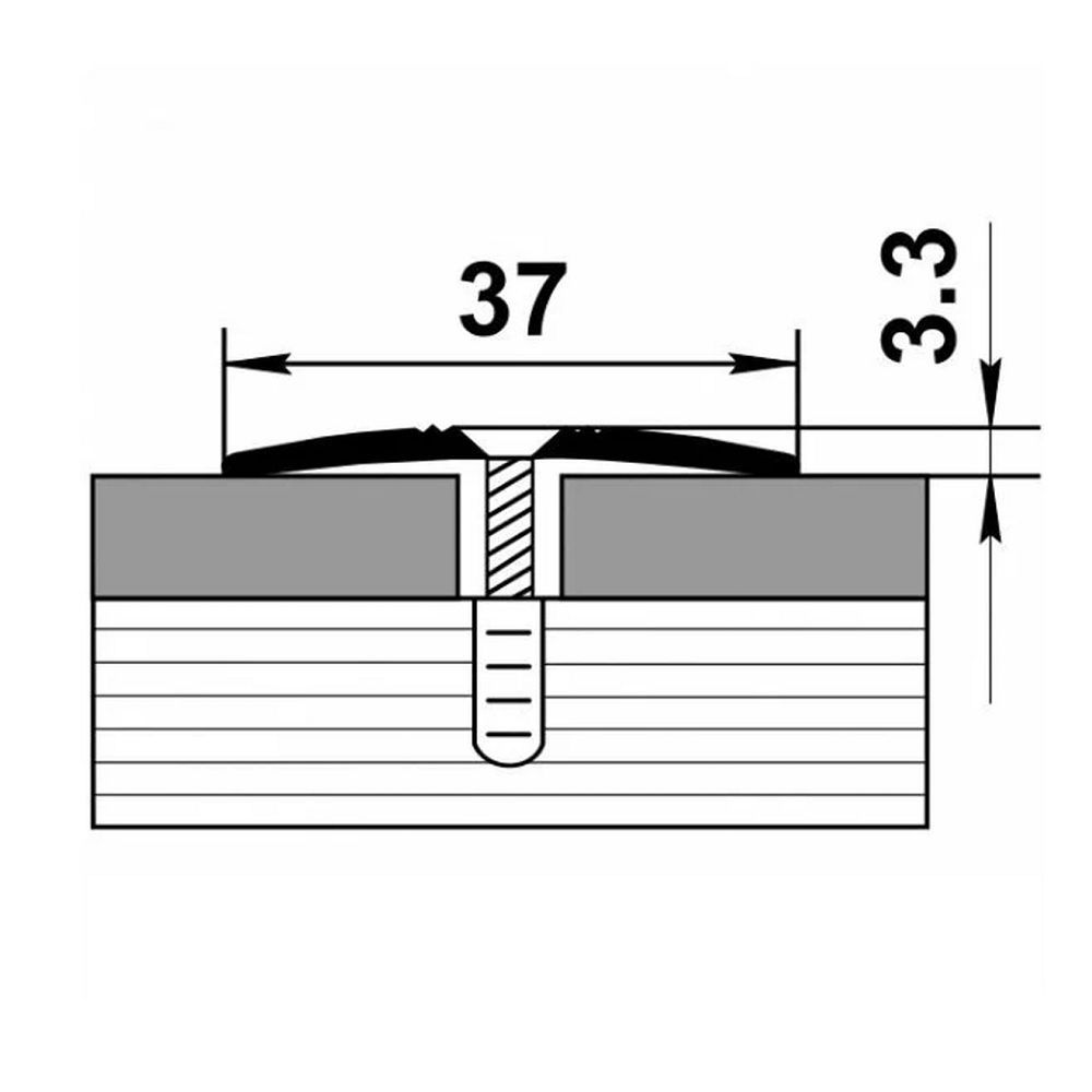 Профиль одноуровневый ПС 03.1800.089 37х1800 мм Клен беленый