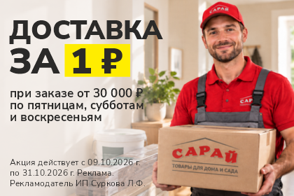 Доставка за 1 рубль!