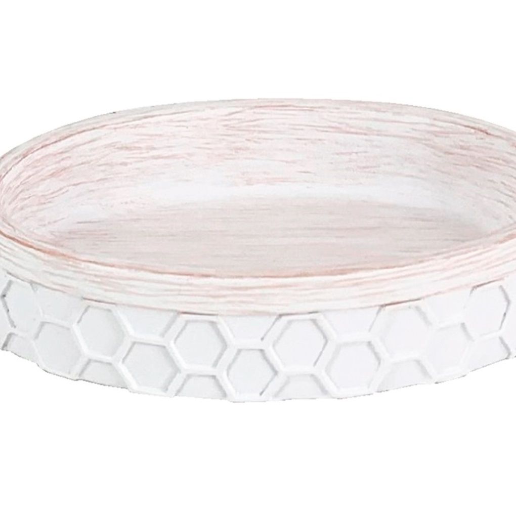 Мыльница Soft белая с пудровым