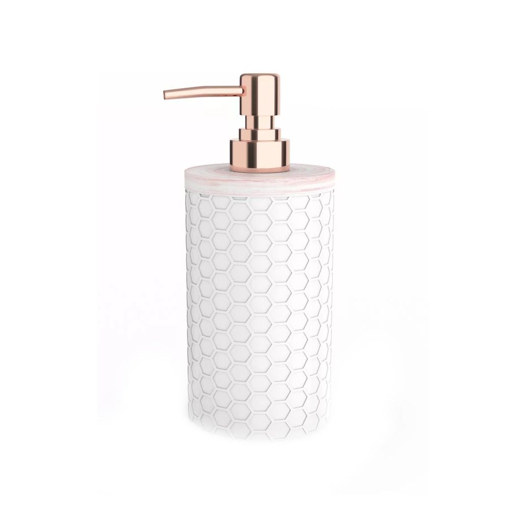 Дозатор для жидкого мыла Soft белый с пудровым