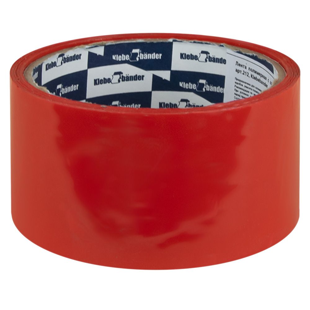 Лента упаковочная Klebebander красная 48мм х 25м 40мкм