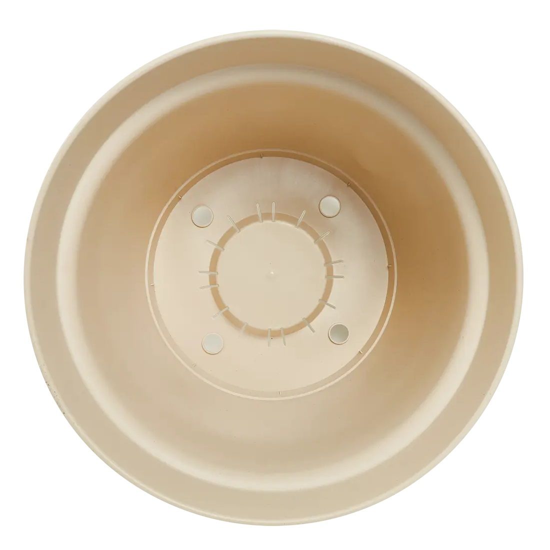 Горшок цветочный Mint светло-бежевый 38 см 20 л с поддоном