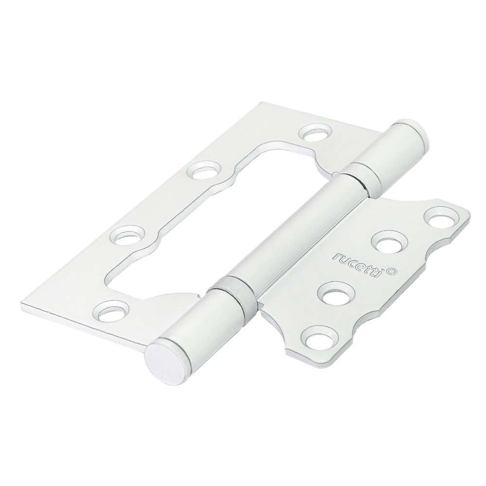 Петля без врезки Rucetti RFHN-100х75х2,5 W с подшипником белая 1 шт