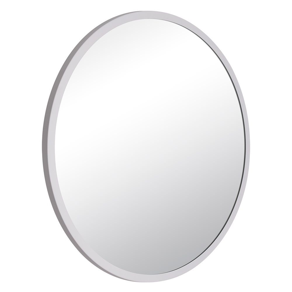 Зеркало "Мун" белый D 600 в МДФ раме круглое