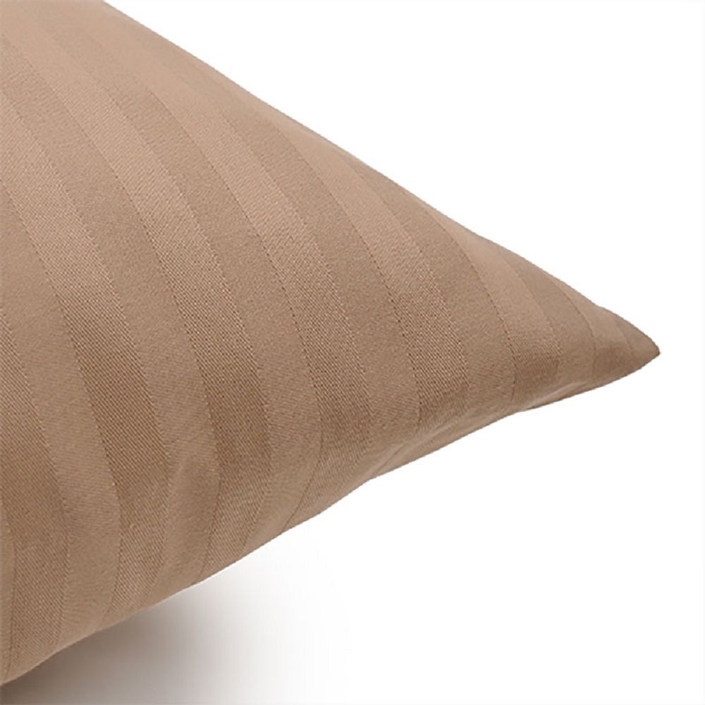 Наволочка страйп сатин шоколад 70х70 см