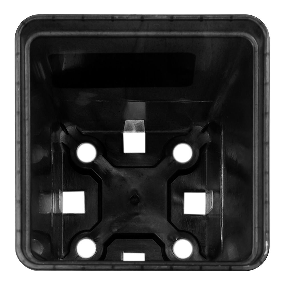 Горшок для рассады 0,25 л квадратный черный