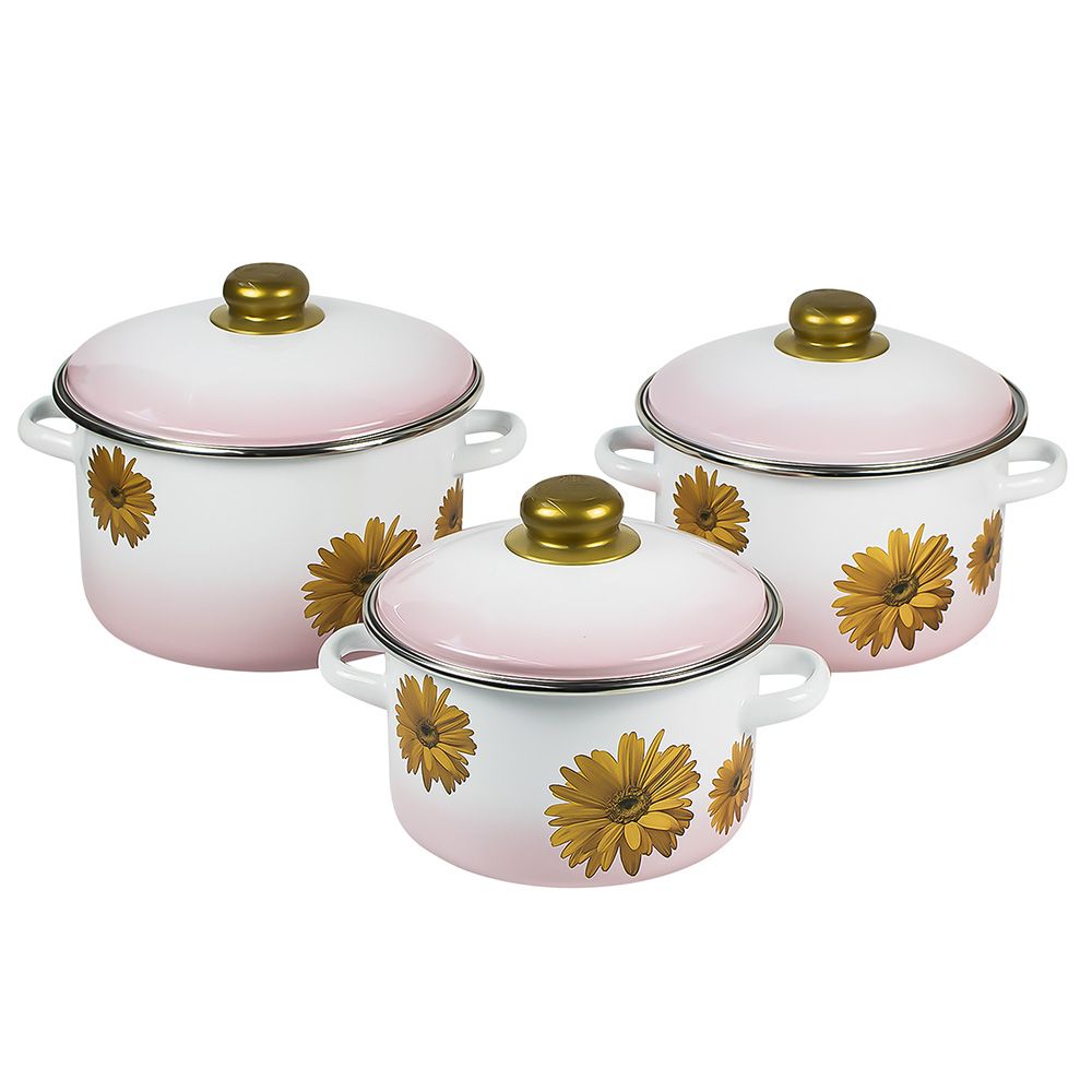 Набор посуды эмалированной Герберы 2-3004/6