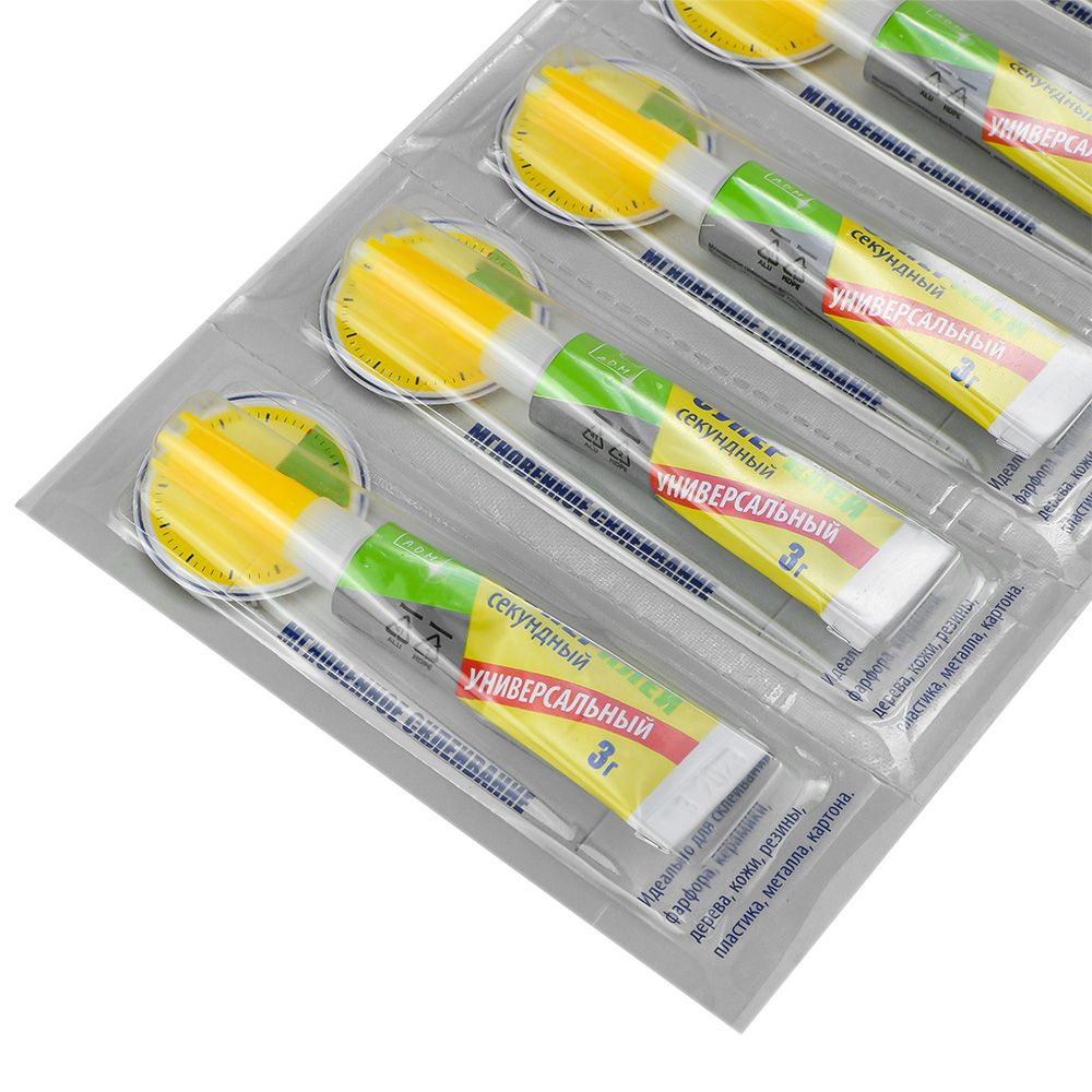 Супер клей секундный A.D.M 3 гр GHS325B вертикальный блистер