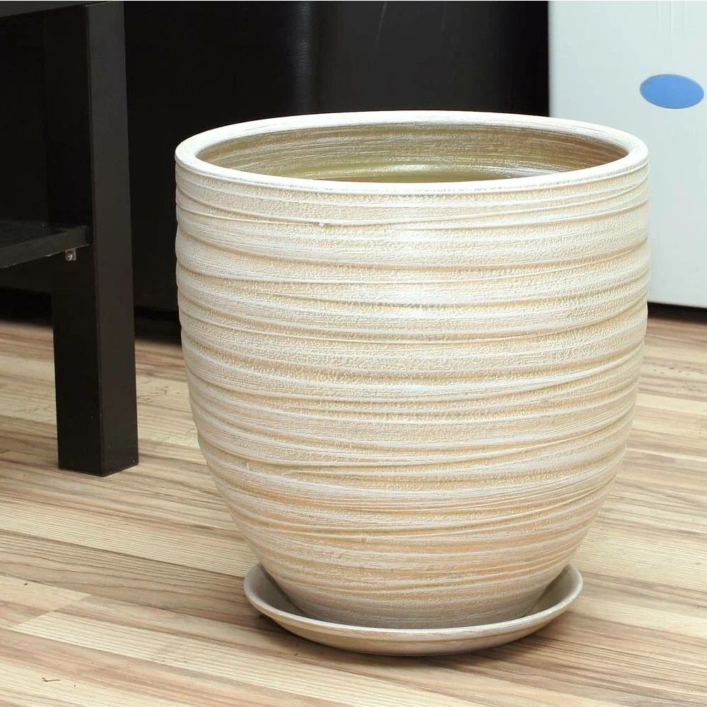 Горшок цветочный Бутон Модерн ваниль 32 см 20 л