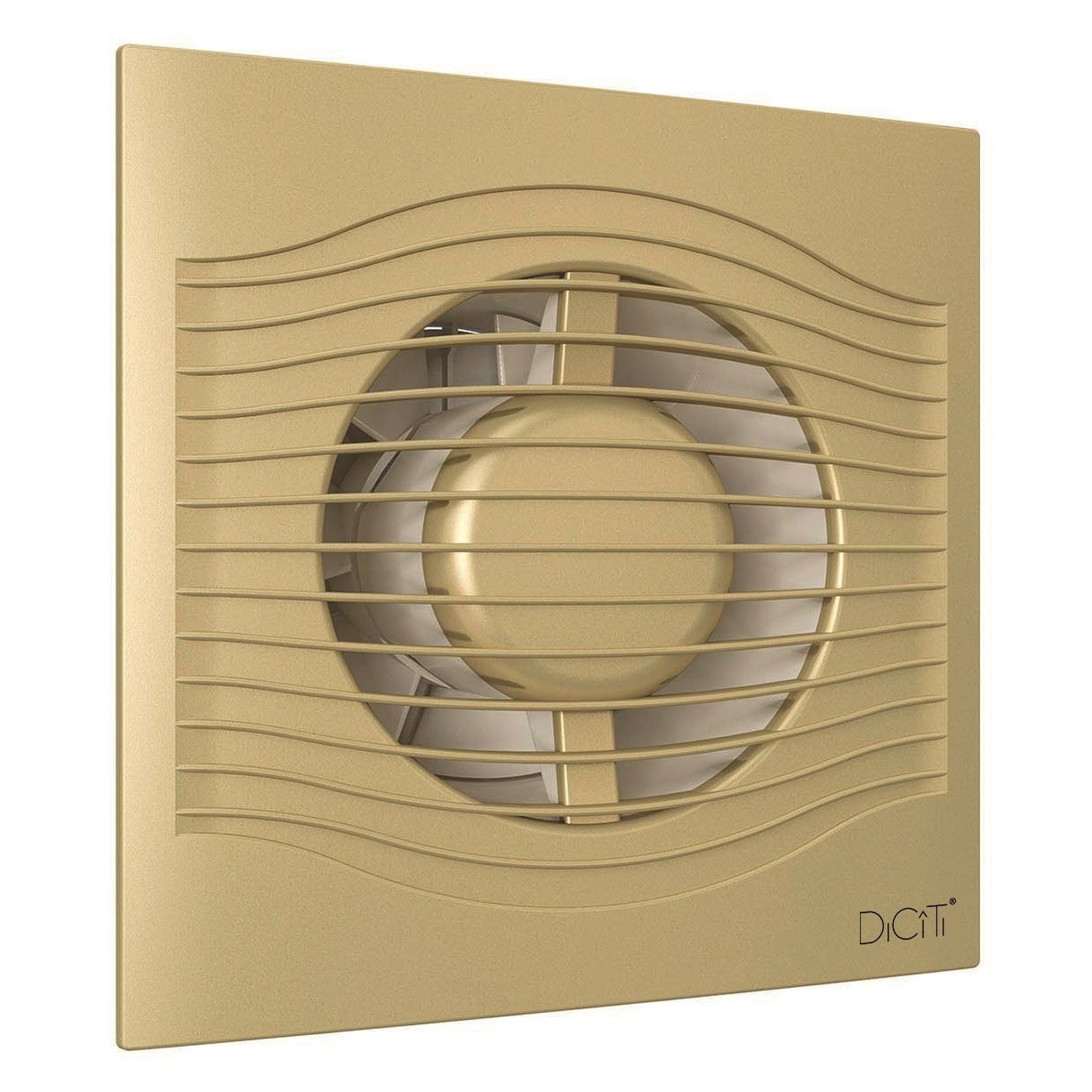 Вентилятор осевой вытяжной Diciti Slim 5C обратный клапан D125 champagne