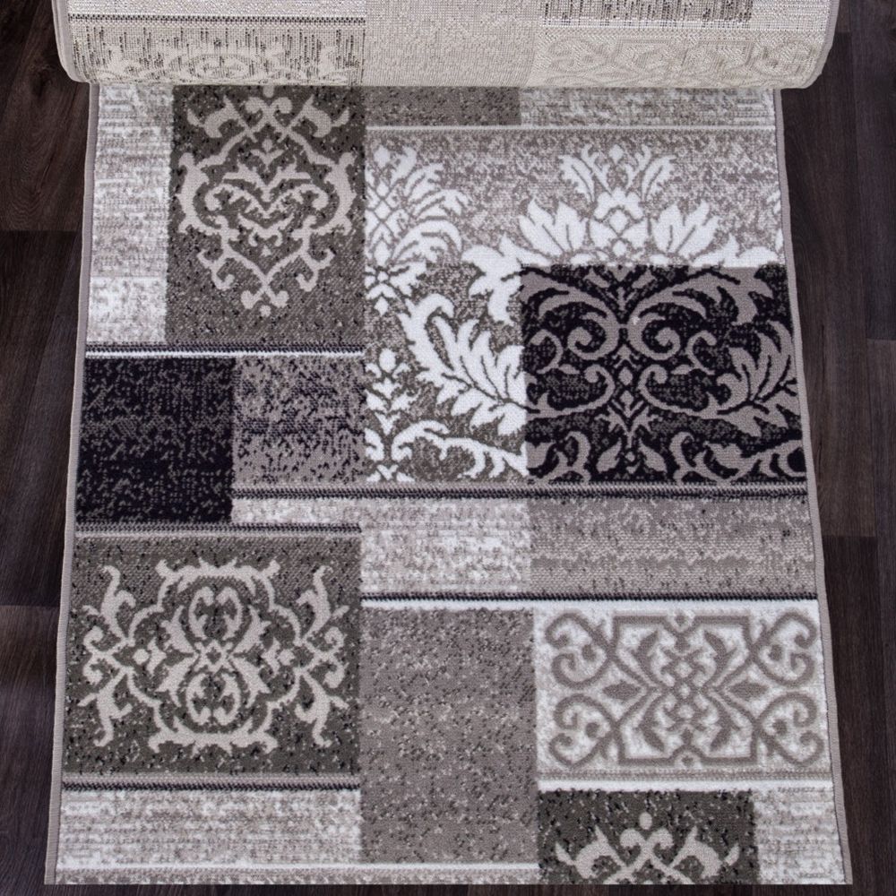 Дорожка ковровая Silver Merinos d216 1,2 м серая
