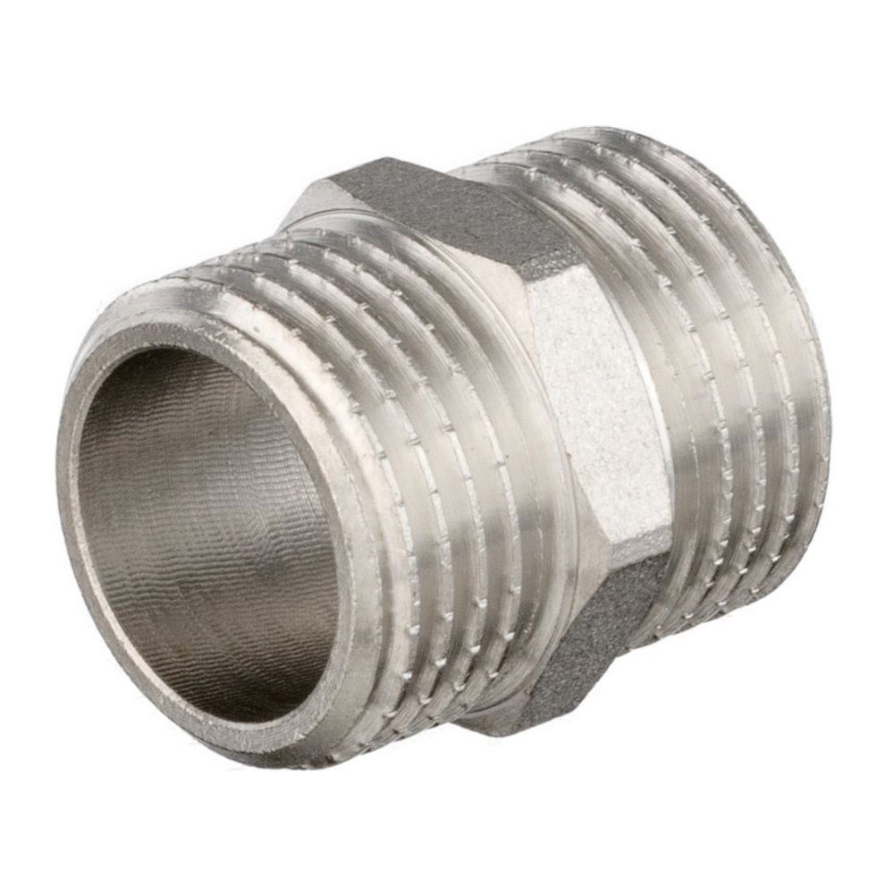 Ниппель латунь никель 1/2" НР