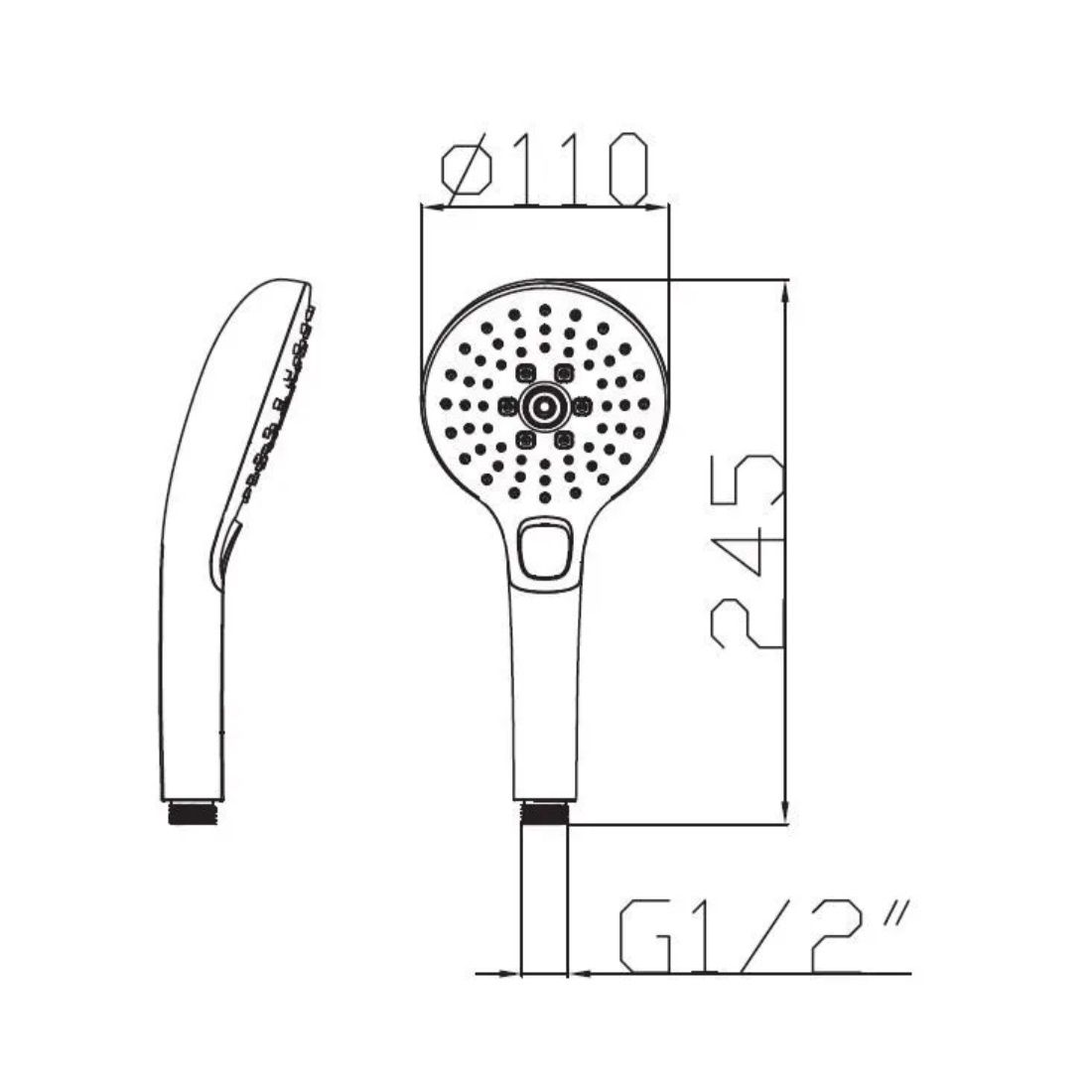Лейка для душа Esko SPL1203 3 режима хром/белый
