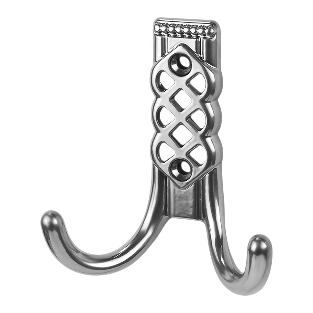 Крючок мебельный двойной №30 хром