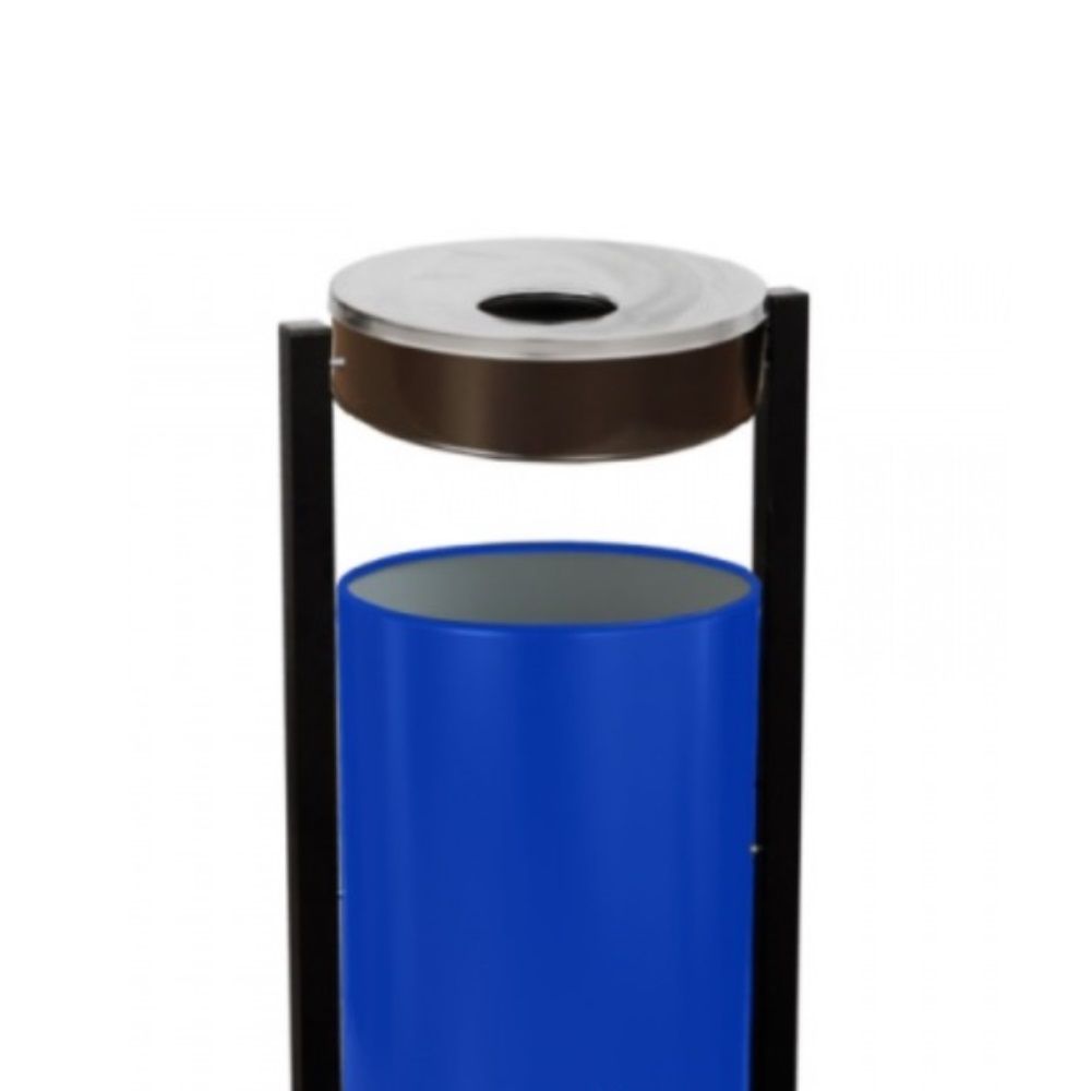 Урна уличная с пепельницей СЛП-300 синяя