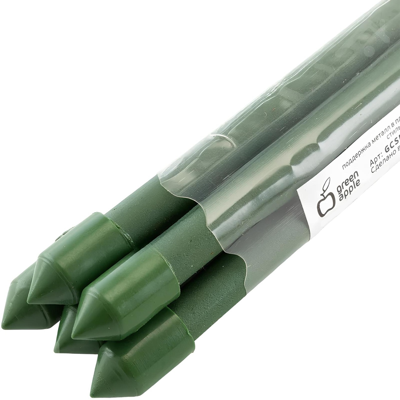 Опора для растений 8 мм 75 см стиль бамбук металл в пластике (5 шт) GCSB-8-75