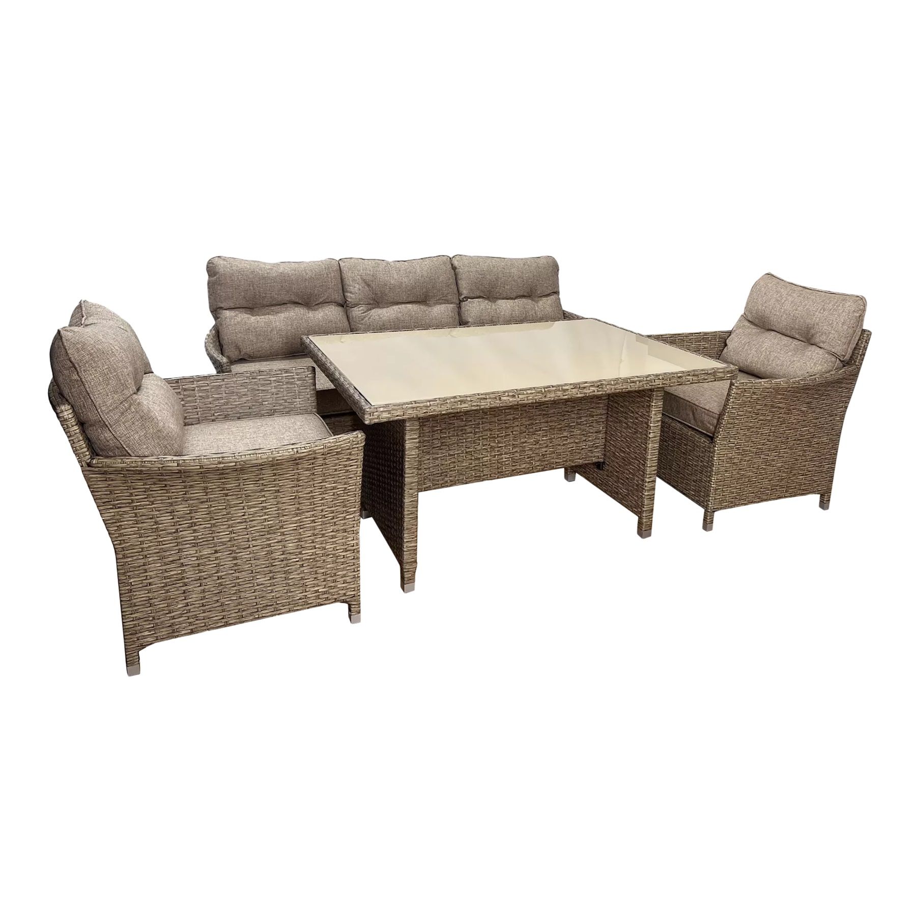 Комплект мебели иск.ротанг Невада (стол, диван, 2 кресла)