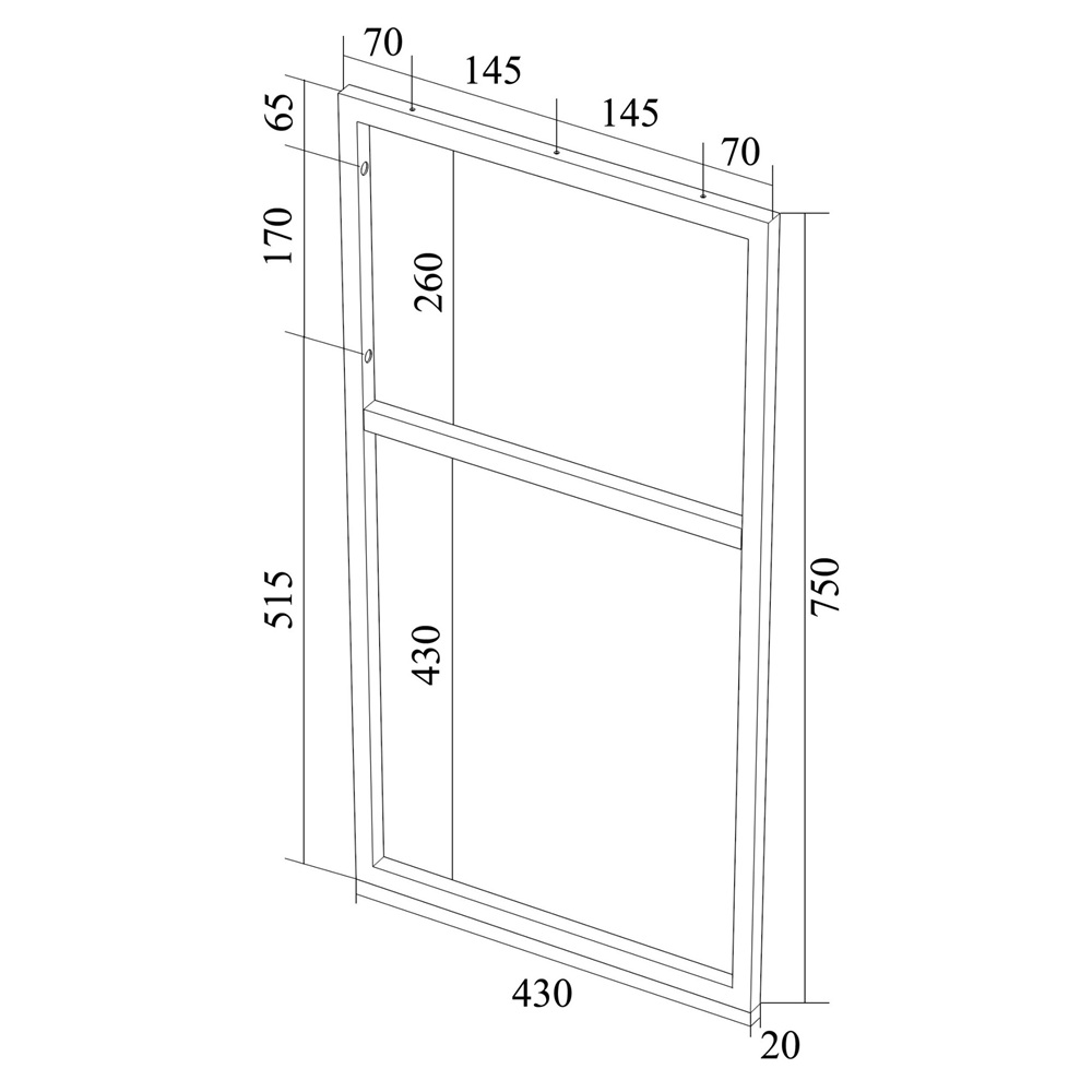 Кронштейн напольный для столешницы 430х750х40 мм черный