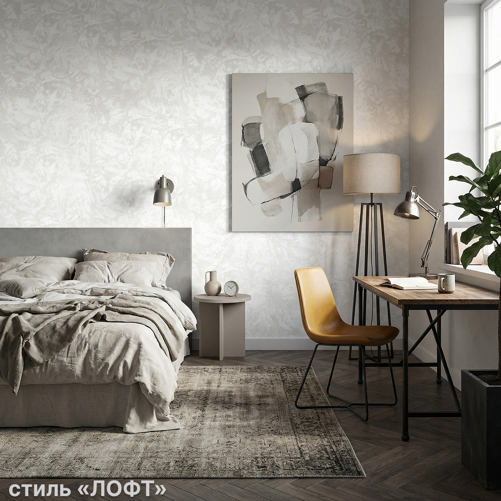 Обои Green Walls Фернандо С50 5056 02 бежевые штукатурка 1,06х10,05 м