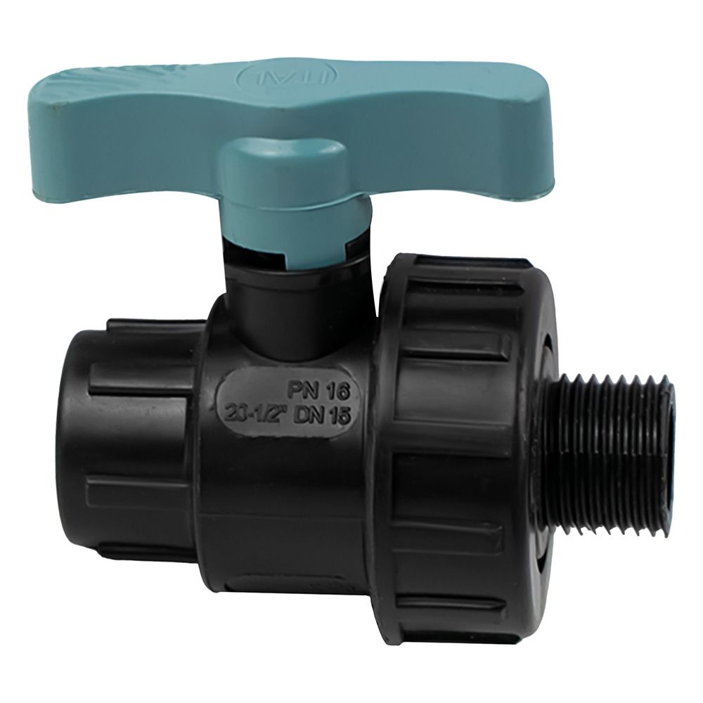 Кран шаровой ПЭ 1/2" НР/ВР