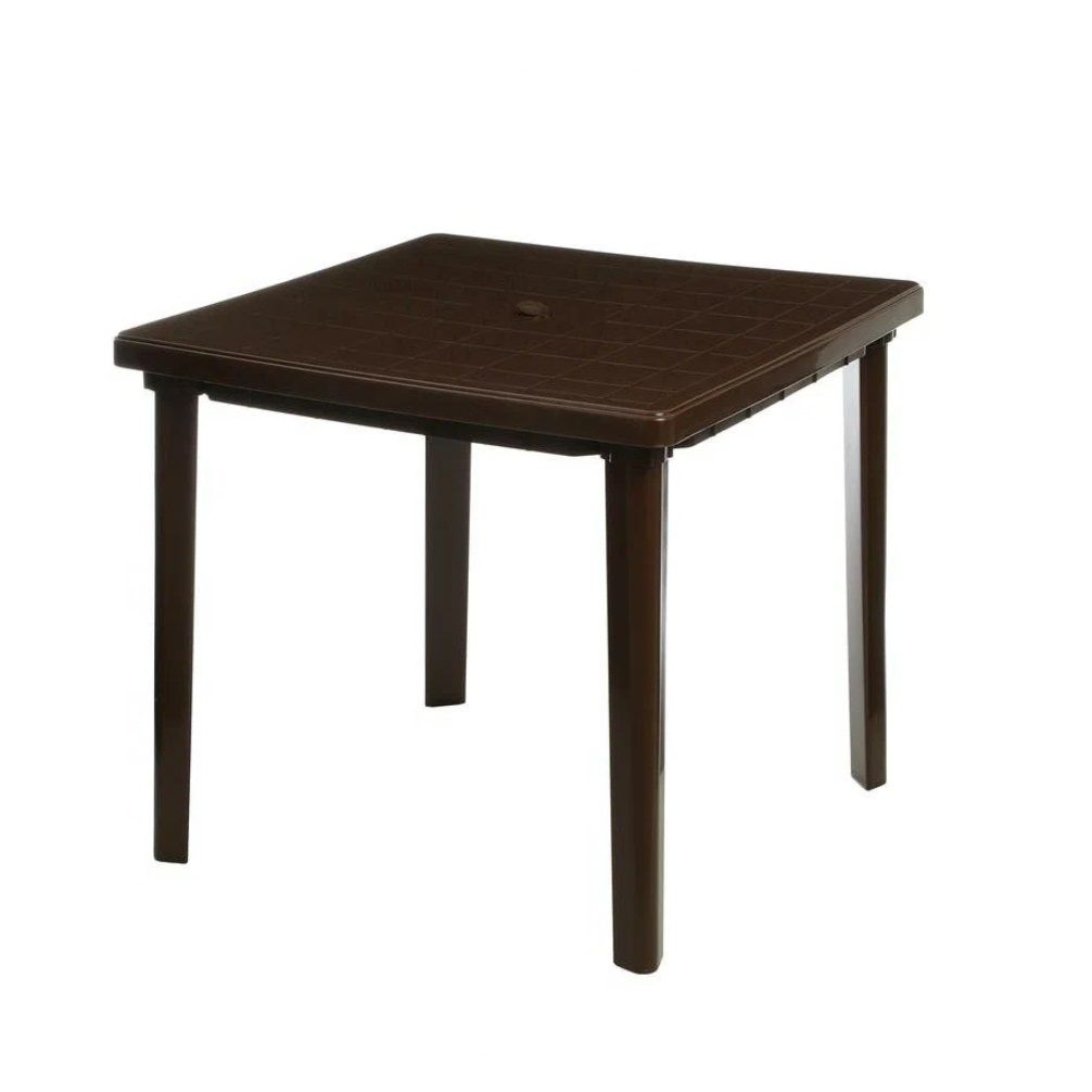 Стол пластик квадратный 800х800х740 мм коричневый