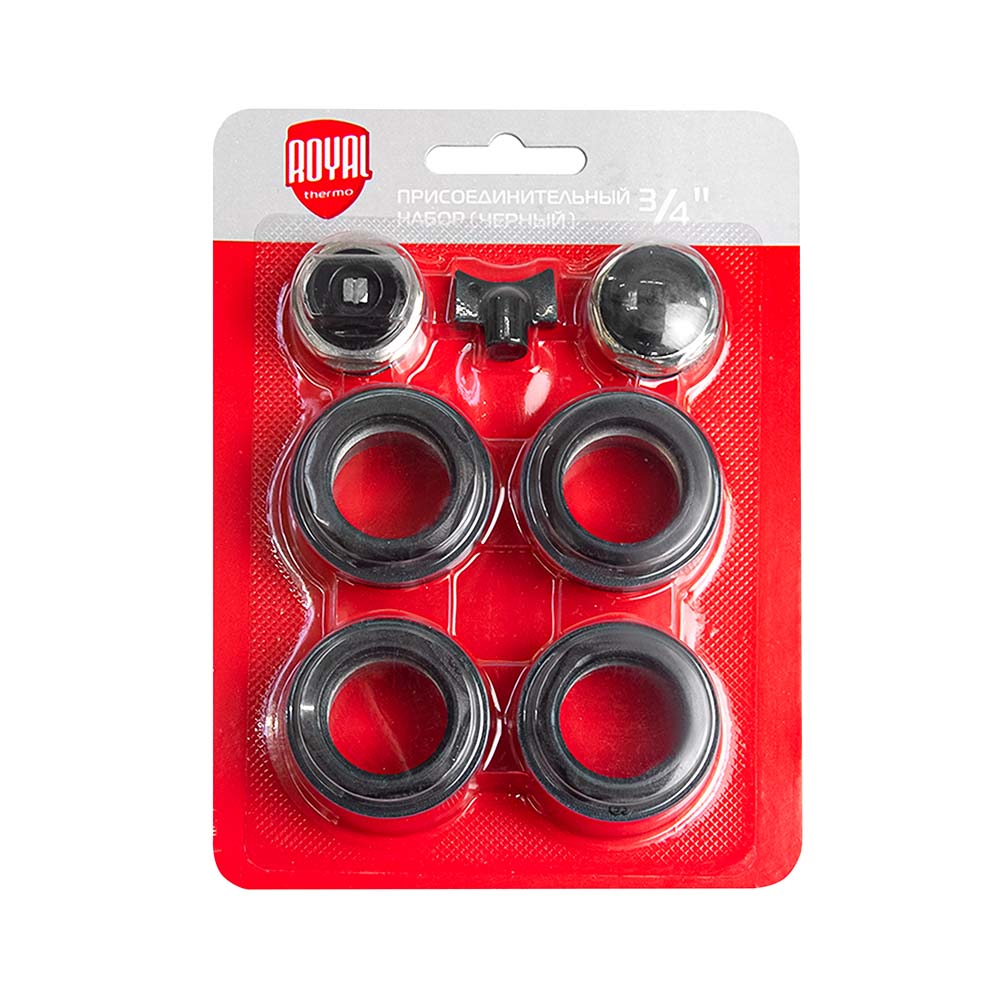 Комплект монтажный для радиатора 3/4" Royal Thermo black