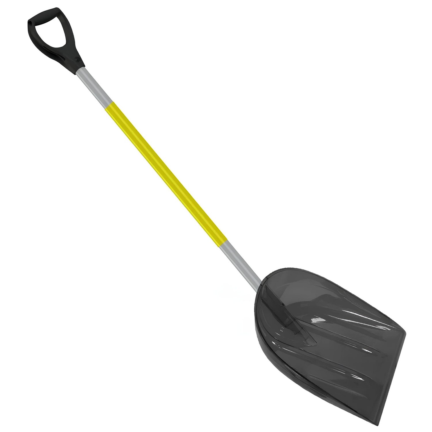 Лопата снеговая поликарбонатная 450х450 мм алюминиевый черенок Lucky Way